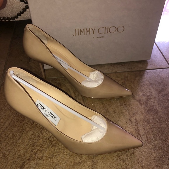 Jimmy Choo Agnes Patent Leather Pointed Toe Pumps - Picture 7 of 7